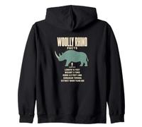 Woolly Rhino Facts Ice Age Size Comparison Chart Zip Hoodie