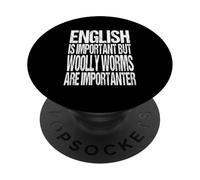 Woolly Worm Joke Woolly Bear Caterpillars Lover PopSockets Adhesive PopGrip