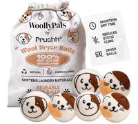WoollyPals Extra Large Wool Dryer Balls - 100% New Zealand Organic Wool - Sustainable and Eco-Friendly, Dry 1000 Loads, Replaces Dryer Sheets, Reduces Static Adhesion