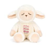 WoollyPearl Soft Pray on It Sheep Plush Toy Christian Gifts for Kids | 15'' Praying Lamb Stuffed Animal, White Sheep Plush Toy with Prayer Message, Bedtime Gifts for Kids Girls Boys