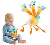 woollywink Baby Toy for 1-Year-Old, Montessori Toy for 6, 9, 12 18 Months, Giraffe Multi-Sensory Pull Toy Educational Toy for Baby Development Fine Motor Skills Gift for Boys & Girls