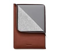 WOOLNUT Folio Case for MacBook Pro 16 - YKK Premium Zipper - Full-Grain Leather, Wool Felt Interior - Tailor-Made Fit - Scandinavian Design, Compatible with Apple MacBook Pro 16 inch - Cognac Brown