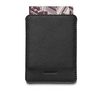Woolnut Full-Grain Leather Sleeve, Case, Cover for Passport - Black