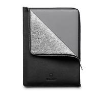 WOOLNUT Leather Folio Zipper Sleeve Case Cover MacBook Air 15 inch (2023-2024, M2) - Black