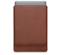 WOOLNUT Leather Sleeve Case for MacBook Pro 13 & MacBook Air 13/13.6 inch - Charge in Sleeve - Full-Grain Leather, Wool Felt Interior - Tailor-Made Fit - Scandinavian Design - Cognac Brown