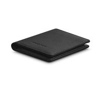 WOOLNUT Men's Leather Wallet - Slim Bifold Wallet Made from Scandinavian Full-Grain Leather, Holds 9+ Cards and Bills, with Exterior Pocket - Black