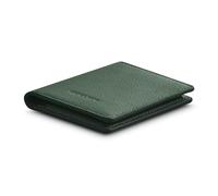 WOOLNUT Men's Leather Wallet - Slim Bifold Wallet Made from Scandinavian Full-Grain Leather, Holds 9+ Cards and Bills, with Exterior Pocket - Green