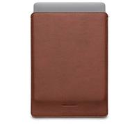 WOOLNUT Sleeve Case for MacBook Pro 14 - Charge in Sleeve - Full-Grain Leather, Wool Felt Interior - Tailor-Made Fit - Scandinavian Design, Compatible with Apple MacBook Pro 14 inch - Cognac Brown