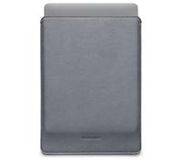 WOOLNUT Sleeve Case for MacBook Pro 14 - Charge in Sleeve - Full-Grain Leather, Wool Felt Interior - Tailor-Made Fit - Scandinavian Design, Compatible with Apple MacBook Pro 14 inch - Grey