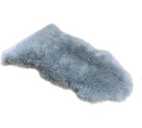 Woolous Sheepskin Rug - 100% Genuine New Zealand Sheep Skin Throw, Natural Fluffy Area Rug for Bedroom, Living Room, Chair, Sofa or Dog Bed (Silver Grey, 90x60 cm, Single Pelt)