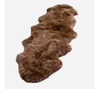Woolous Sheepskin Rug Large 180x60cm Real New Zealand Sheepskin Rugs Extra Fluffy Soft Plush Natural Sheep Skin Throw for Living Room Bedroom Chair (Brown)
