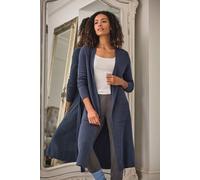 WoolOvers Women's Cashmere & Merino Luxe Dressing Gown in Blue | Size: XL WoolOvers Blue XL