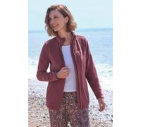 WoolOvers Women's Ravine Longline Zip Through Fleece in Maroon | Size: 8 WoolOvers Maroon 8