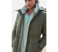 WoolOvers Women's Sierra Longline Puffer Coat in Khaki | Size: 18 WoolOvers Khaki 18
