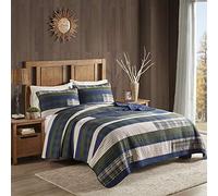 WOOLRICH All Season, Breathable Coverlet Bedspread Bedding Set, Matching Shams, Spruce Hill, Green, King/Cal King(110"x96")