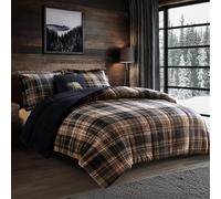 WOOLRICH Down Alternative Cold Weather Winter Warm Duvet Set Bedding, Polyester, Brown/Black, Full/Queen