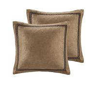 Woolrich European Square Decorative Pillow Cover, Zipper Closure (Cushion NOT Included), Polyester Blend, Bark, 26x26