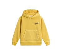 Woolrich Kids garment-dyed cotton hoodie - Yellow 14 yrs-16 yrs
