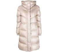 Woolrich logo-patch padded hooded coat - Neutrals L