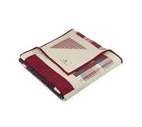 Woolrich Luxury Quilted Throw - Cabin Lifestyle, Patchwork with Moose Design All Season, Lightweight and Breathable Cozy Bedding Layer Throws for Couch Sofa, 50" W x 70" L, Huntington Red