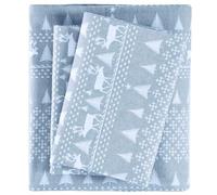 WOOLRICH Warm Soft Flannel Bedding with 14" Deep Pocket Cold Season Bedding with Matching Pillow Case King Blue