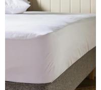 WOOLROOM Arinta Double Fitted Sheet White - GOTS Certified Organic Cotton Bed Linen Hotel/Home Essentials for Clean Better Sleep Naturally - Soft Breathable Hypoallergenic Machine Washable