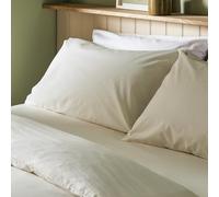 Woolroom Arinta King Bed Pillow Case Vanilla - GOTS Certified Organic Cotton Linen - Hotel/Home Essentials for Clean Better Sleep Naturally - Soft Breathable Hypoallergenic Machine Washable