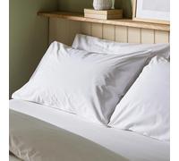 Woolroom Arinta King Bed Pillow Case White - GOTS Certified Organic Cotton Linen - Hotel/Home Essentials for Clean Better Sleep Naturally - Soft Breathable Hypoallergenic Machine Washable