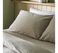 Woolroom Arinta Standard Bed Pillow Case Almond - GOTS Certified Organic Cotton Linen - Hotel/Home Essentials for Clean Better Sleep Naturally - Soft Breathable Hypoallergenic Machine Washable