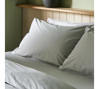 Woolroom Arinta Standard Bed Pillow Case Early Grey - GOTS Certified Organic Cotton Linen - Hotel/Home Essentials for Better Sleep Naturally - Soft Breathable Hypoallergenic Machine Washable