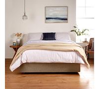 WOOLROOM Chianti Wide Throw Expertly Handcrafted Soft Luxurious Anti Allergy Comfort - 100% Natural Coastal Tranquil Home & Bedroom Merino Wool Blanket Collection - Sandstone 150cm x 190cm