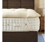 Woolroom Deluxe British Wool Mattress Topper Super King 1000gsm 4-5 cm - Certified Soft 200tc Organic Cotton Natural Better Sleep - Allergy UK OEKO-TEX Dust Mite Resistant Superior Moisture Control