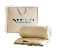 WOOLROOM Deluxe Washable British Wool Duvet King Size 7-10 Tog, All Season - Natural Certified Anti Allergy Moisture Wicking - Organic Cotton Cover (200tc) - 30 Night Sleep Trial, W225 x L220