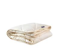 WOOLROOM Deluxe Washable Light 2-5 tog Summer Cool Wool Duvet Emperor Size - 100% Natural British Wool Organic Cotton Bedding - Hypoallergenic Temperature Moisture Control - Feather Down Alternative