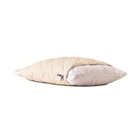 Woolroom Deluxe Washable Standard Size Pillow Protector (No Fill) - Traceable 100% Natural British Wool Organic Cotton Cover Better Sleep - Machine Washable Allergy-Friendly Thermoregulating Comfort