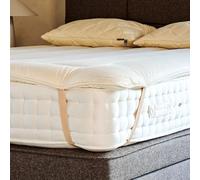 Woolroom Deluxe Wool Mattress Topper Emperor Bed - Allergy UK Approved Temperature Moisture Control British Wool Bed Topper - 100% Natural Luxurious Extra Comfort - Feather Down Alternative