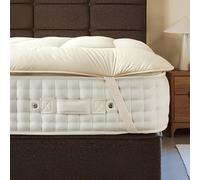 Woolroom Deluxe Wool Mattress Topper King Bed - Allergy UK Approved Temperature Moisture Control British Wool Bed Topper - 100% Natural Luxurious Extra Comfort - Feather Down Alternative