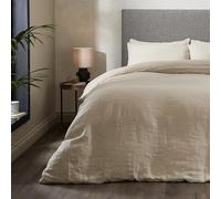 WOOLROOM Mariana Duvet Cover Double Size Sand Beige - Organic Cotton Blend - 100% Hypoallergenic Cooling Hotel Quality Luxury Beige Bedding - Home Essentials for Natural Better Sleep