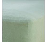 WOOLROOM Mariana Linen Blend Fitted Sheet Double Size - Sage Green Organic Cotton Blend - 100% Hypoallergenic Cooling Hotel Quality Luxury Green Bedding - Home Essentials For Natural Better Sleep