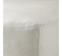 WOOLROOM Mariana Linen Blend Fitted Sheet King Size - Pebble Grey Organic Cotton Blend - 100% Hypoallergenic Cooling Hotel Quality Luxury Grey Bedding - Home Essentials For Natural Better Sleep