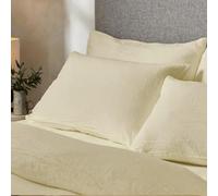 Woolroom Mariana Standard Bed Pillow Case - Buttermilk Organic Cotton Blend Pillowcases - 100% Hypoallergenic Cooling Hotel Quality Luxury Cream Bedding - Home Essentials For Natural Better Sleep