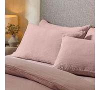 Woolroom Mariana Standard Size Bed Pillow Case - Rose Pink Organic Cotton Blend Pillowcases - 100% Hypoallergenic Cooling Hotel Quality Luxury Pink Bedding - Home Essentials For Natural Better Sleep