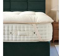 Woolroom Organic Mattress Topper King Bed 5-7 cm - 1300gsm Certified Hypoallergenic British Wool 300tc Organic Cotton Bed Bug Resistant Luxurious Extra Comfort