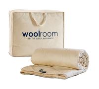 WOOLROOM Organic Washable British Wool Duvet Superking 2-5 Tog, Lightweight - Organic Certified Anti Allergy Moisture Wicking - Organic Cotton Cover (300tc) - 30 Night Sleep Trial, W260 x L220