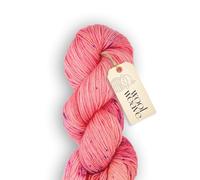 Woolweave Fingering Weight Yarn - Hand Dyed Pink Variegated Sock Yarn, 75% Extrafine Merino Wool & 25% Polyamide, 100g Skein, 438 Yards