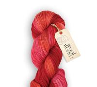 Woolweave Fingering Weight Yarn - Hand Dyed Red Variegated Sock Yarn, 75% Extrafine Merino Wool & 25% Polyamide, 100g Skein, 438 Yards - Lightweight, Soft & Durable for Knitting & Crocheting
