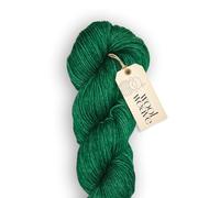 Woolweave Fingering Weight Yarn - Hand Dyed Sock Yarns, 75% Extrafine Merino Wool & 25% Polyamide, 100g Skein, 438 Yards - Lightweight, Soft & Durable Green Yarn