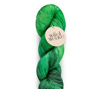 Woolweave Fingering Weight Yarn - Hand Dyed Soft & Durable Green Variegated Yarn, 75% Extrafine Merino Wool & 25% Polyamide, 100g Skein, 438 Yards