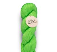 Woolweave Fingering Weight Yarn - Hand Dyed Soft & Durable Green Yarn for Knitting & Crocheting, 75% Extrafine Merino Wool & 25% Polyamide, 100g Skein, 438 Yards