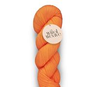 Woolweave Fingering Weight Yarn - Hand Dyed Soft & Durable Orange Yarn for Knitting & Crocheting, 75% Extrafine Merino Wool & 25% Polyamide, 100g Skein, 438 Yards